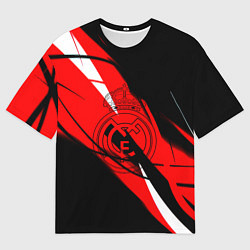 Футболка оверсайз мужская Real Madrid текстура, цвет: 3D-принт