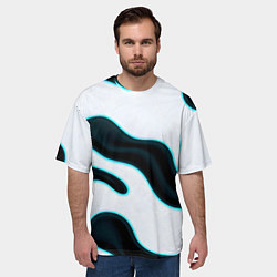 Футболка оверсайз мужская Пятна с неоном, цвет: 3D-принт — фото 2