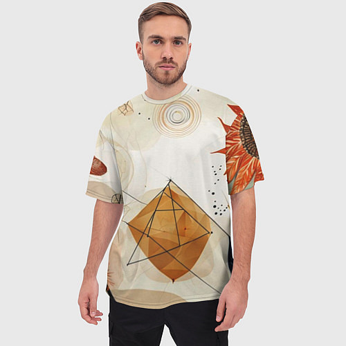 Мужская футболка оверсайз Boho style / 3D-принт – фото 3
