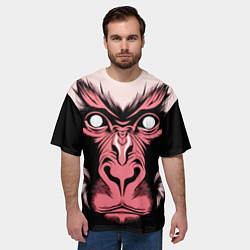 Футболка оверсайз мужская Monkey wisdom, цвет: 3D-принт — фото 2