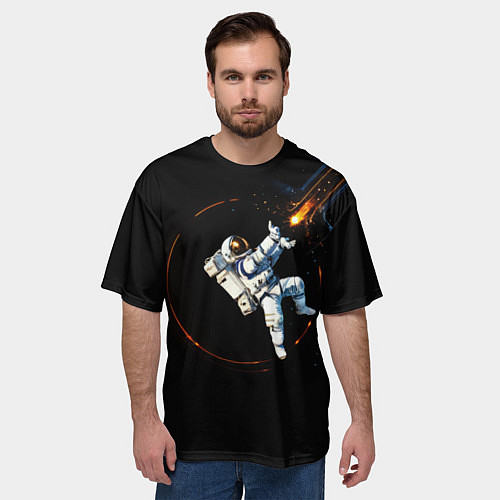 Мужская футболка оверсайз Маг в открытом космосе / 3D-принт – фото 3