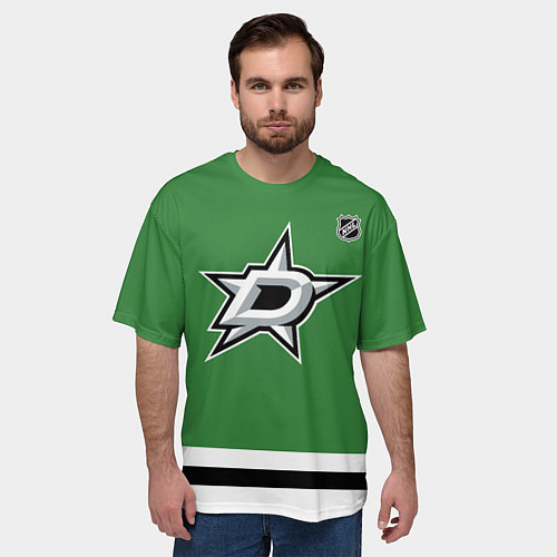 Мужская футболка оверсайз Dallas Stars - NHL team / 3D-принт – фото 3