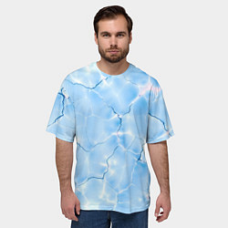 Футболка оверсайз мужская Прозрачная голубая вода, цвет: 3D-принт — фото 2