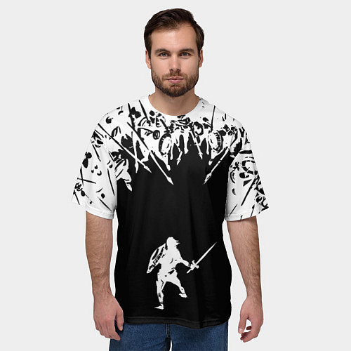 Мужская футболка оверсайз И один в поле воин / 3D-принт – фото 3