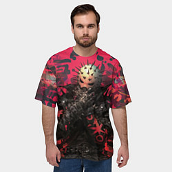 Футболка оверсайз мужская Колючая маска, цвет: 3D-принт — фото 2