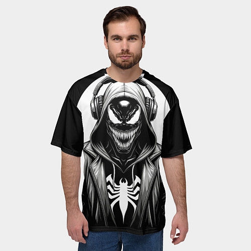 Мужская футболка оверсайз Venom black / 3D-принт – фото 3