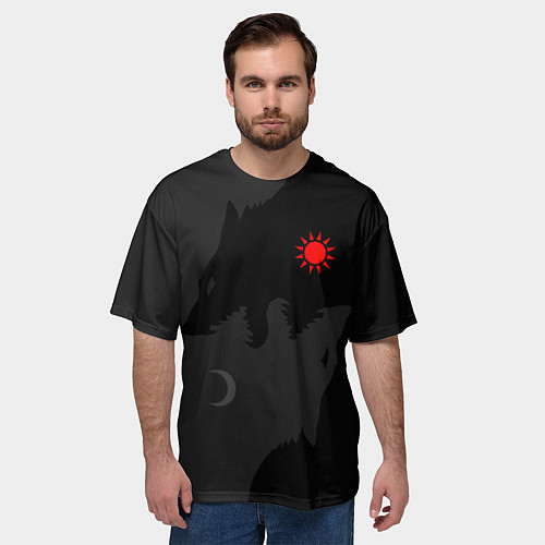 Мужская футболка оверсайз Хати и Сколь / 3D-принт – фото 3