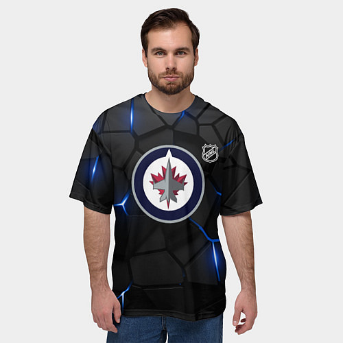 Мужская футболка оверсайз Виннипег Джетс - НХЛ хоккей / 3D-принт – фото 3