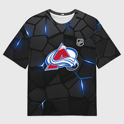 Футболка оверсайз мужская Колорадо Эвеланш - плиты с подсветкой, цвет: 3D-принт