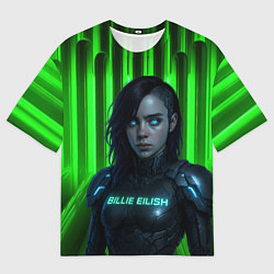 Футболка оверсайз мужская Билли Айлиш космический костюм, цвет: 3D-принт