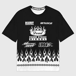Футболка оверсайз мужская Dead black - Bones, цвет: 3D-принт