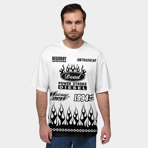 Мужская футболка оверсайз Dead white - Bones / 3D-принт – фото 3