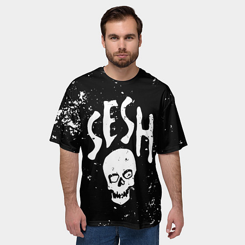 Мужская футболка оверсайз Sesh / 3D-принт – фото 3