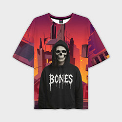 Футболка оверсайз мужская Bones скелет, цвет: 3D-принт