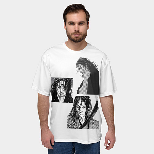 Мужская футболка оверсайз Миямото Мусаси, Vagabond / 3D-принт – фото 3