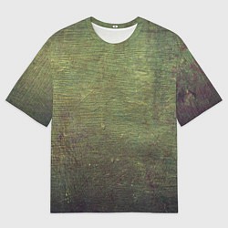 Футболка оверсайз мужская Абстракция - old board painted with green paint, цвет: 3D-принт