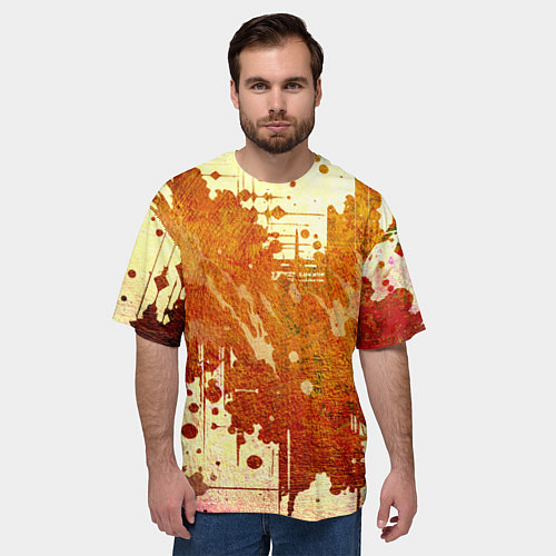 Мужская футболка оверсайз Абстракция - sunspot / 3D-принт – фото 3