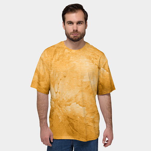 Мужская футболка оверсайз Абстракция - bright yellow / 3D-принт – фото 3