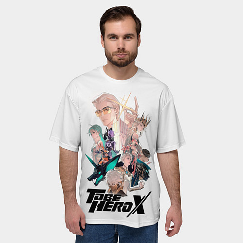 Мужская футболка оверсайз Персонажи To be hero x / 3D-принт – фото 3