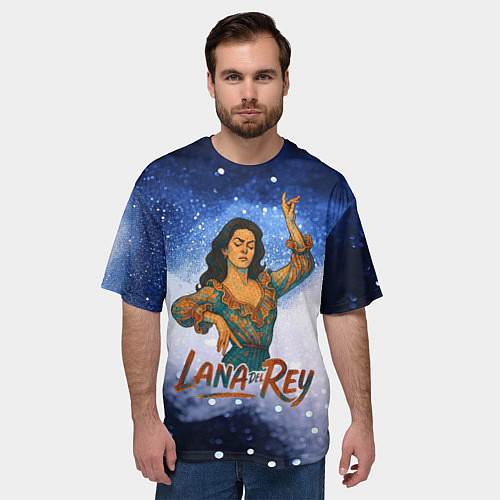 Мужская футболка оверсайз Lana Del Rey танцует / 3D-принт – фото 3