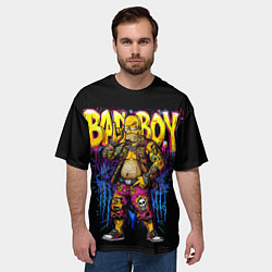 Футболка оверсайз мужская Гомер плохой парень, цвет: 3D-принт — фото 2