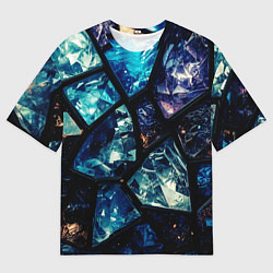 Мужская футболка оверсайз Текстура драгоценных камней