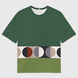 Футболка оверсайз мужская Луна Малевича сосновый зеленый, цвет: 3D-принт