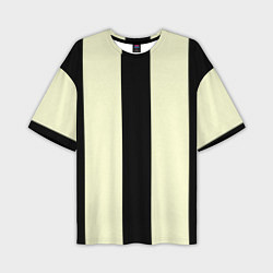 Футболка оверсайз мужская Color black beige line, цвет: 3D-принт