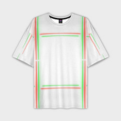 Футболка оверсайз мужская Neon light green red, цвет: 3D-принт