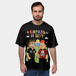 Футболка оверсайз мужская Король и Шут, мультяшный стиль, цвет: 3D-принт — фото 2