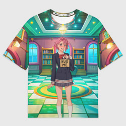 Футболка оверсайз мужская Дандадан Сиратори Айра хочет обнимашек, цвет: 3D-принт