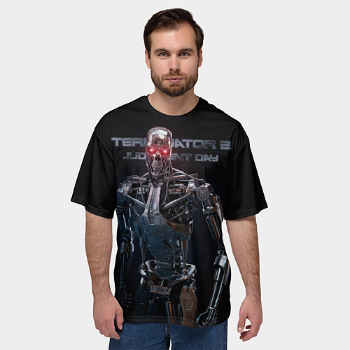 Мужская футболка оверсайз T-800 / 3D-принт – фото 3