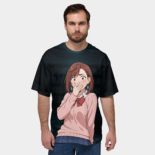 Мужская футболка оверсайз Испуганная Сиратори Айра / 3D-принт – фото 3