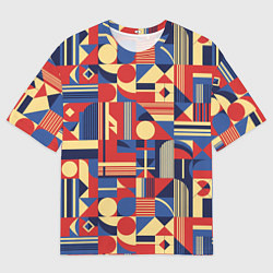 Футболка оверсайз мужская Геометрический карнавал, цвет: 3D-принт