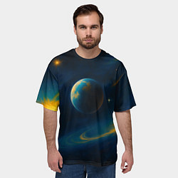 Футболка оверсайз мужская Пространство Вселенной, цвет: 3D-принт — фото 2