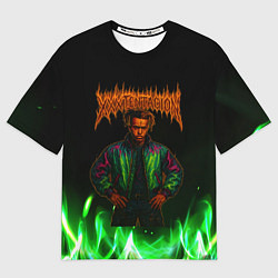 Футболка оверсайз мужская XXXTentacion hardcore, цвет: 3D-принт