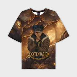 Футболка оверсайз мужская XXXTentacion anime style, цвет: 3D-принт