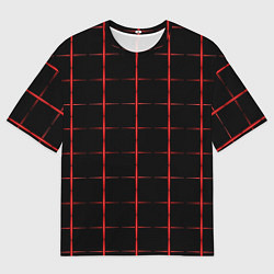 Футболка оверсайз мужская Color black red crosses, цвет: 3D-принт