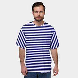 Футболка оверсайз мужская Тельняшка моряка, цвет: 3D-принт — фото 2