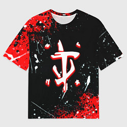 Футболка оверсайз мужская Doom краски абстракция, цвет: 3D-принт