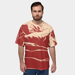 Футболка оверсайз мужская Песочные горы-абстракция, цвет: 3D-принт — фото 2