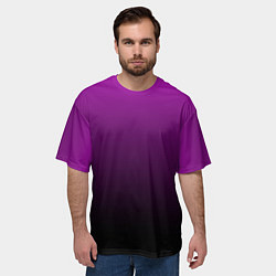 Футболка оверсайз мужская Purple gradient, цвет: 3D-принт — фото 2