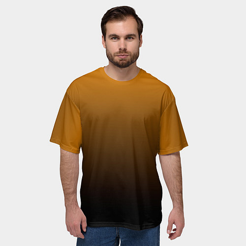 Мужская футболка оверсайз Orange gradient / 3D-принт – фото 3