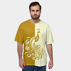 Футболка оверсайз мужская Жар-птица в золотом, цвет: 3D-принт — фото 2
