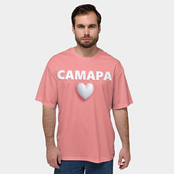 Футболка оверсайз мужская Самара сердце, цвет: 3D-принт — фото 2