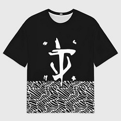 Футболка оверсайз мужская Doom геометрия линии, цвет: 3D-принт