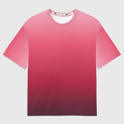Футболка оверсайз мужская Градиент гранатовый, цвет: 3D-принт
