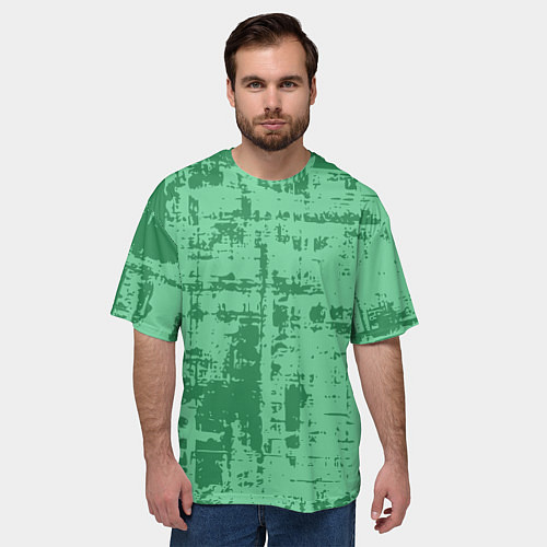 Мужская футболка оверсайз Текстура с потертостями / 3D-принт – фото 3
