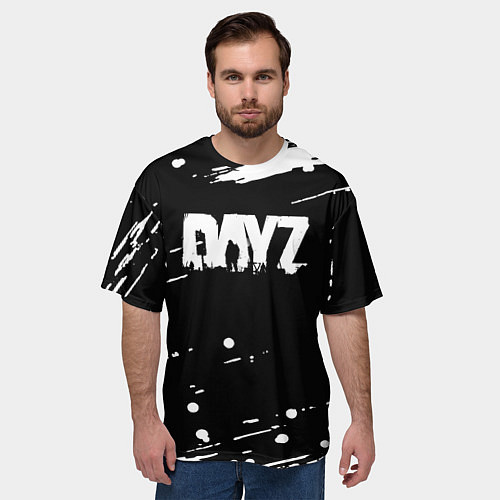 Мужская футболка оверсайз Dayz брызги красок / 3D-принт – фото 3