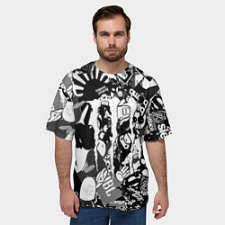 Футболка оверсайз мужская Monster energy black sticker, цвет: 3D-принт — фото 2